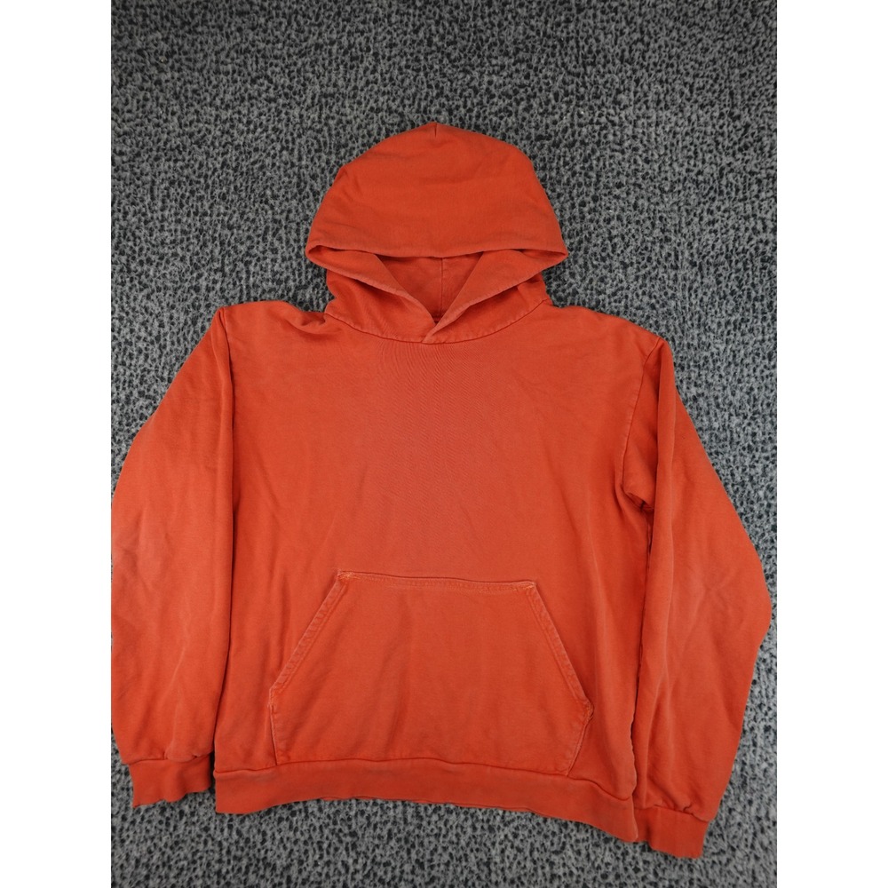 Unbranded Hoodie Mens XL Orange Made in USA Cotton Pullover Streetwear
